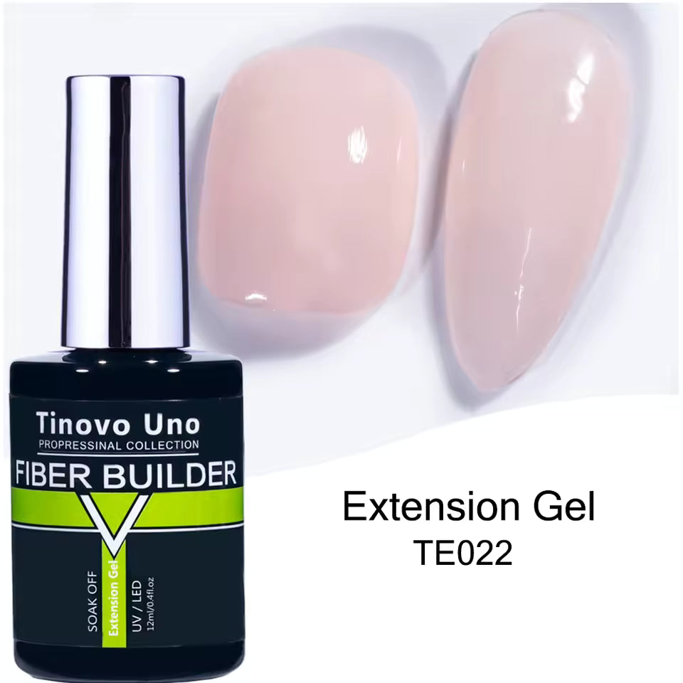 Tinovo Professional Nail Fiber Builder Extension Gel Clear 12ml