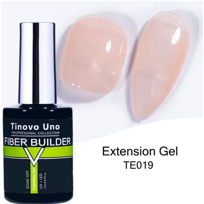 Tinovo Professional Nail Fiber Builder Extension Gel Clear 12ml