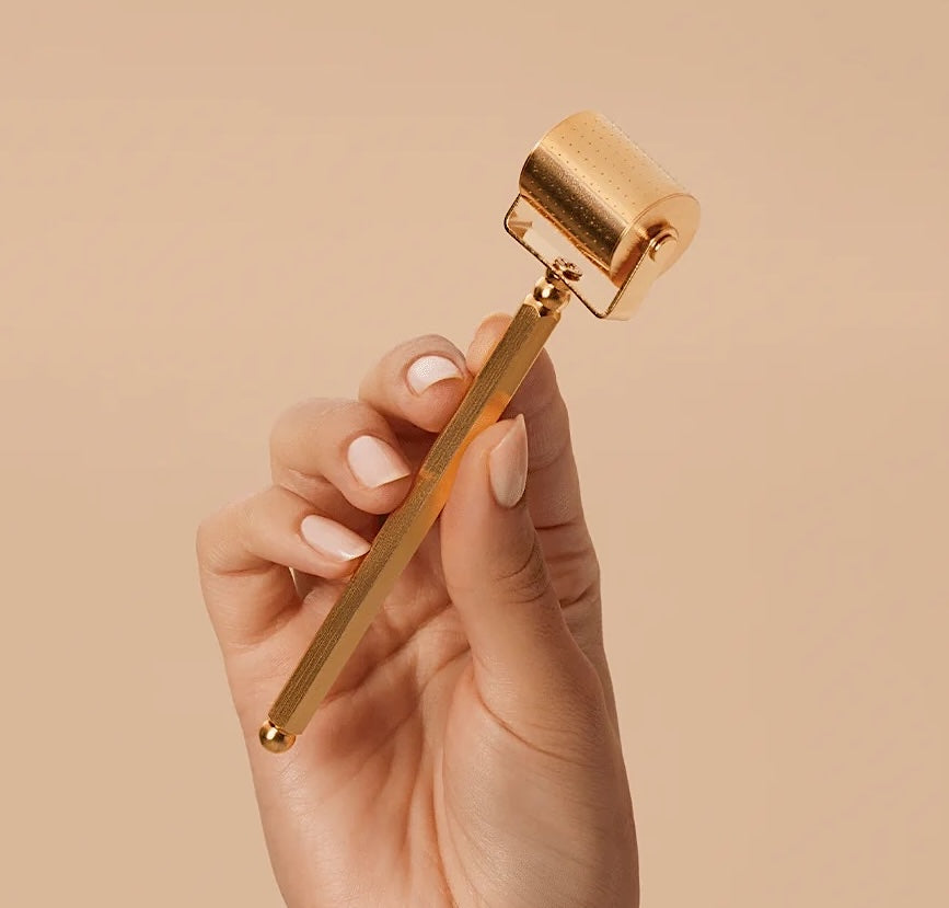 Titanium Hair Growth Gold Roller Microneedling Luxury For Hair and Skin