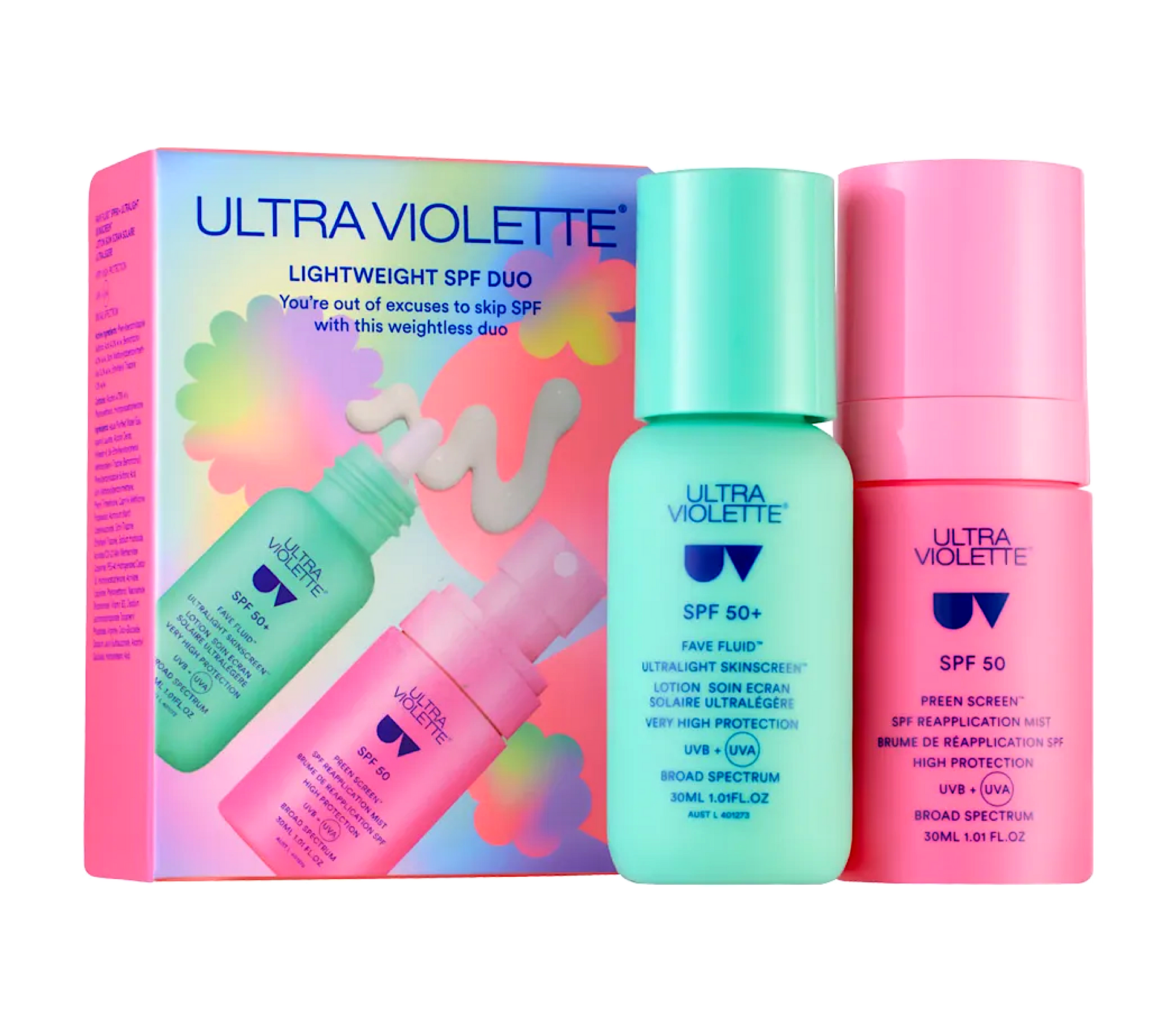 Ultra Violette Fave Fluid SPF50+ Ultralight Skinscreen & Preen Screen Duo