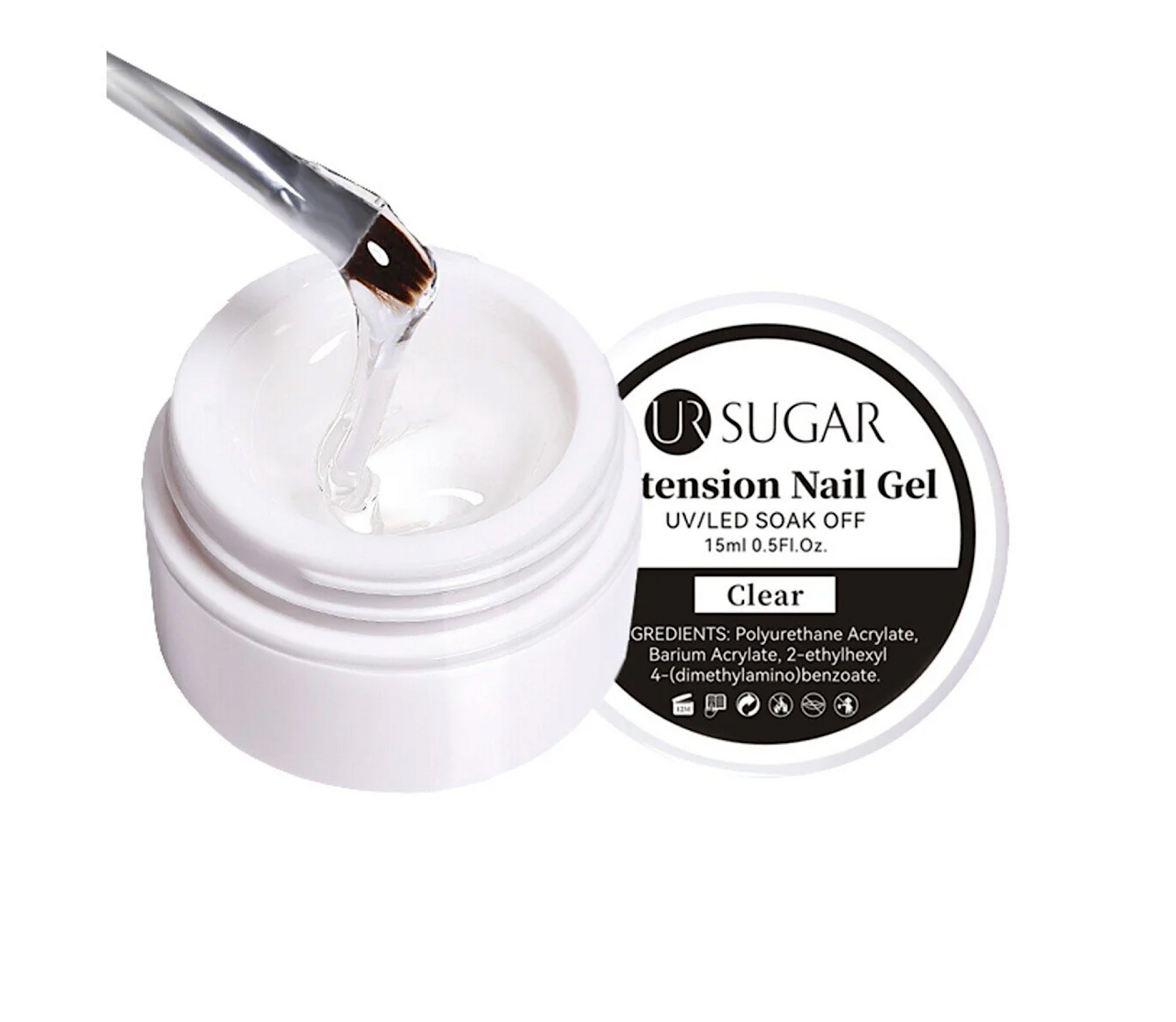 Ur Sugar Extension Nail Milky Color Gel Extension Clear 15ml