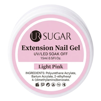Ur Sugar Extension Nail Milky Color Gel Extension Light Pink 15ml