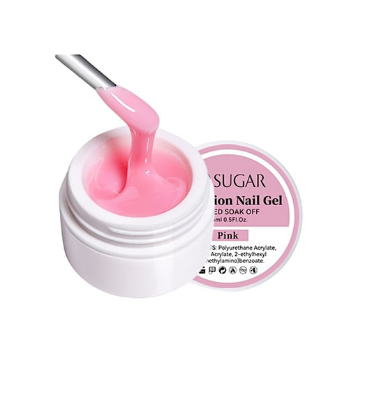 Ur Sugar Extension Nail Milky Color Gel Extension Pink 15ml