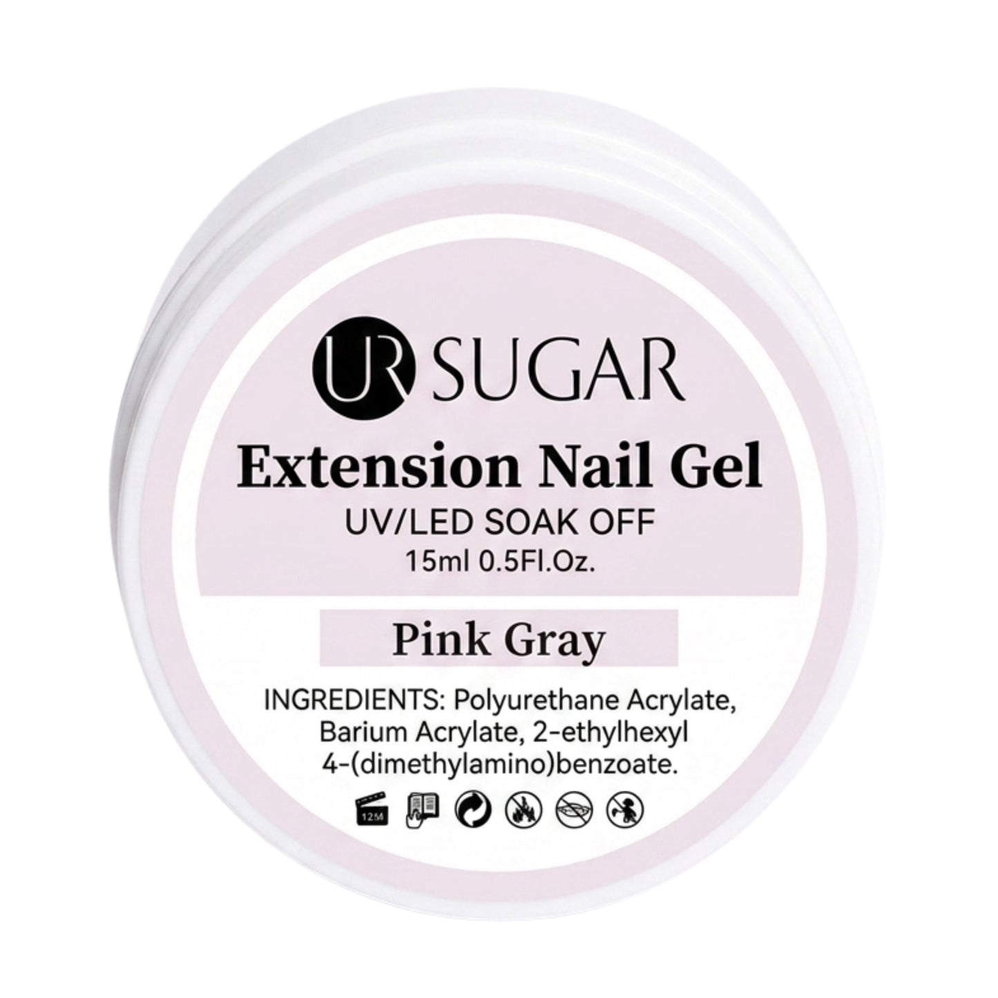 Ur Sugar Extension Nail Milky Color Gel Extension Pink Gray 15ml