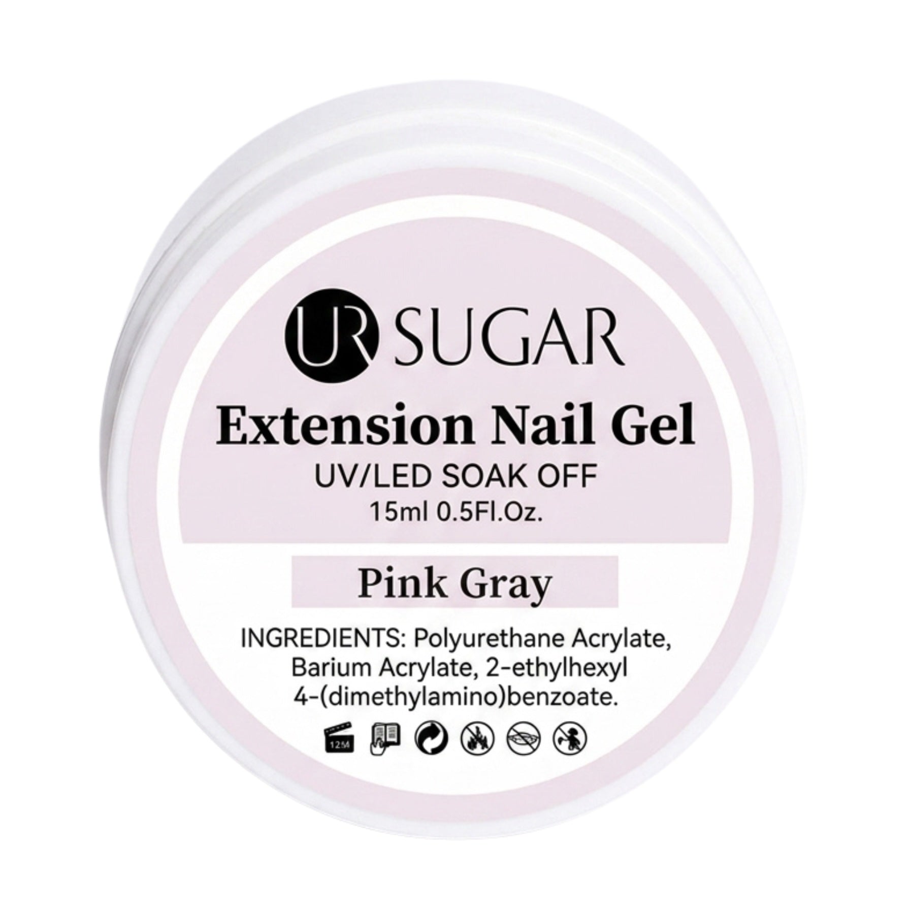 Ur Sugar Extension Nail Milky Color Gel Extension Pink Gray 15ml