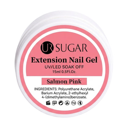 Ur Sugar Extension Nail Milky Color Gel Extension Salmon Pink 15ml