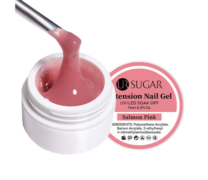 Ur Sugar Extension Nail Milky Color Gel Extension Salmon Pink 15ml