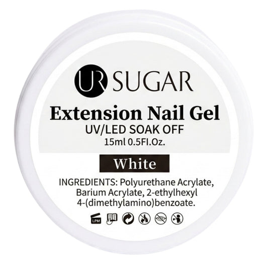 Ur Sugar Extension Nail Milky Color Gel Extension White 15ml