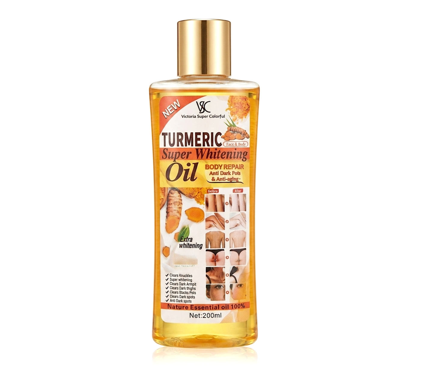 VSC Turmeric Super Whitening Body Repair Oil 200ml