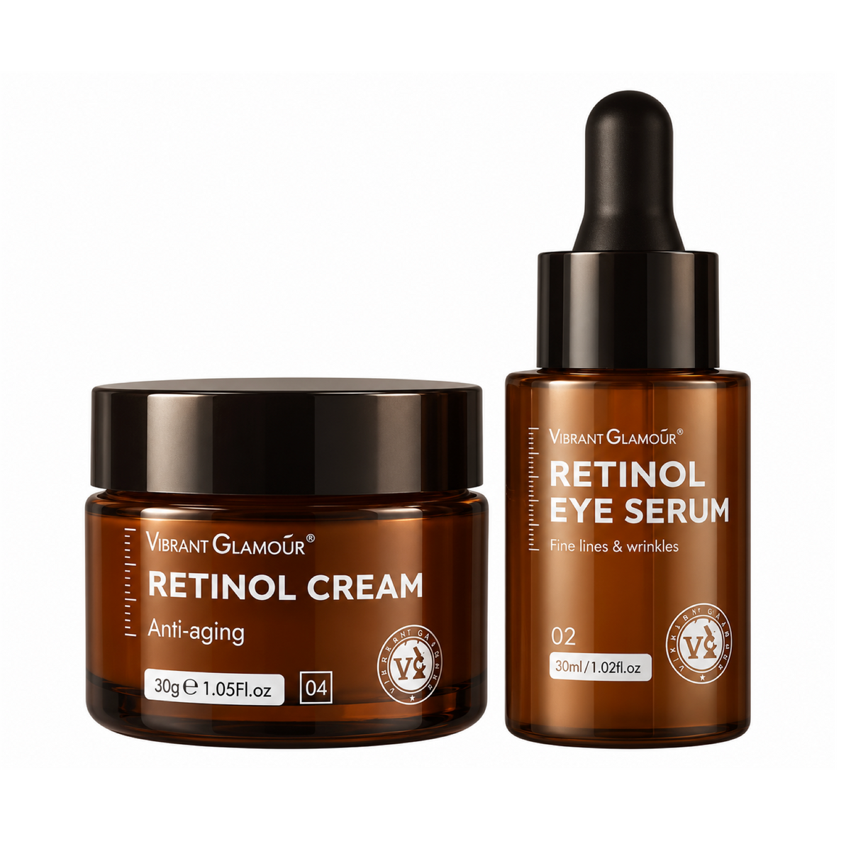 Vibrant Glamour Retinol Cream and Eye Serum Duo