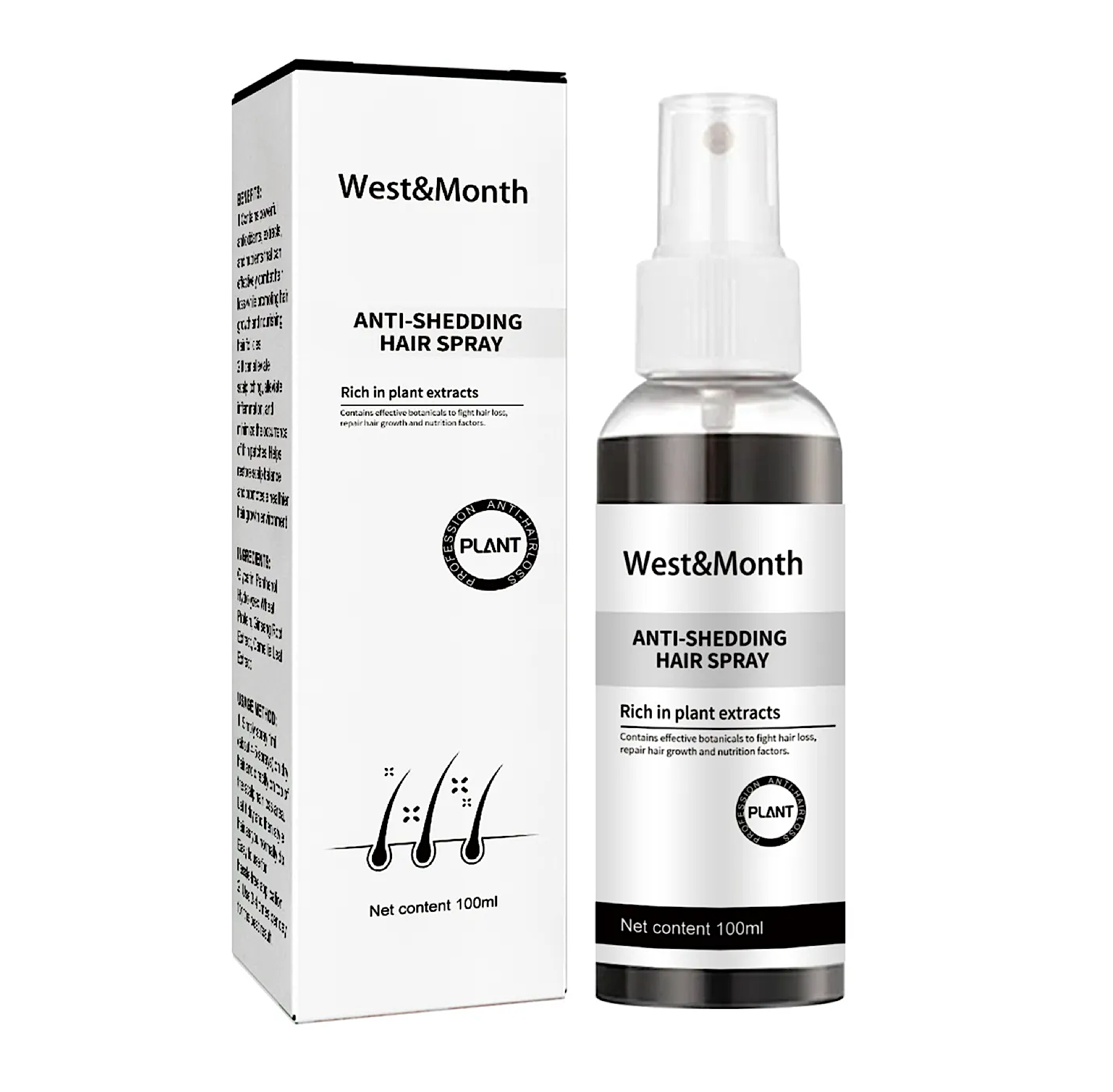 West & Month Anti Shedding Hair Spray 100ml