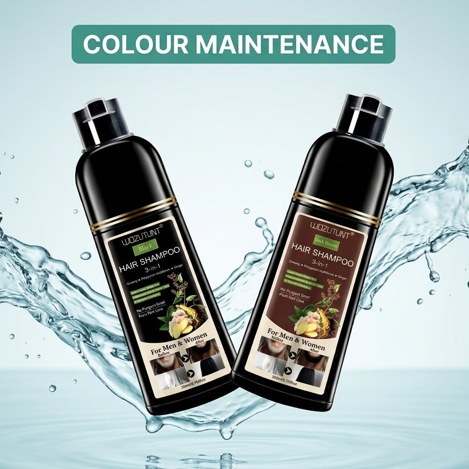 Wozutunt Cover Grays Dark Brown 3 In 1 Hair Dye Shampoo 200ml