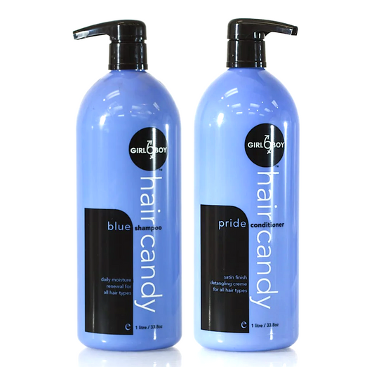 Girlboy blue Volume Shampoo and Pride Conditioner 1000ml Duo