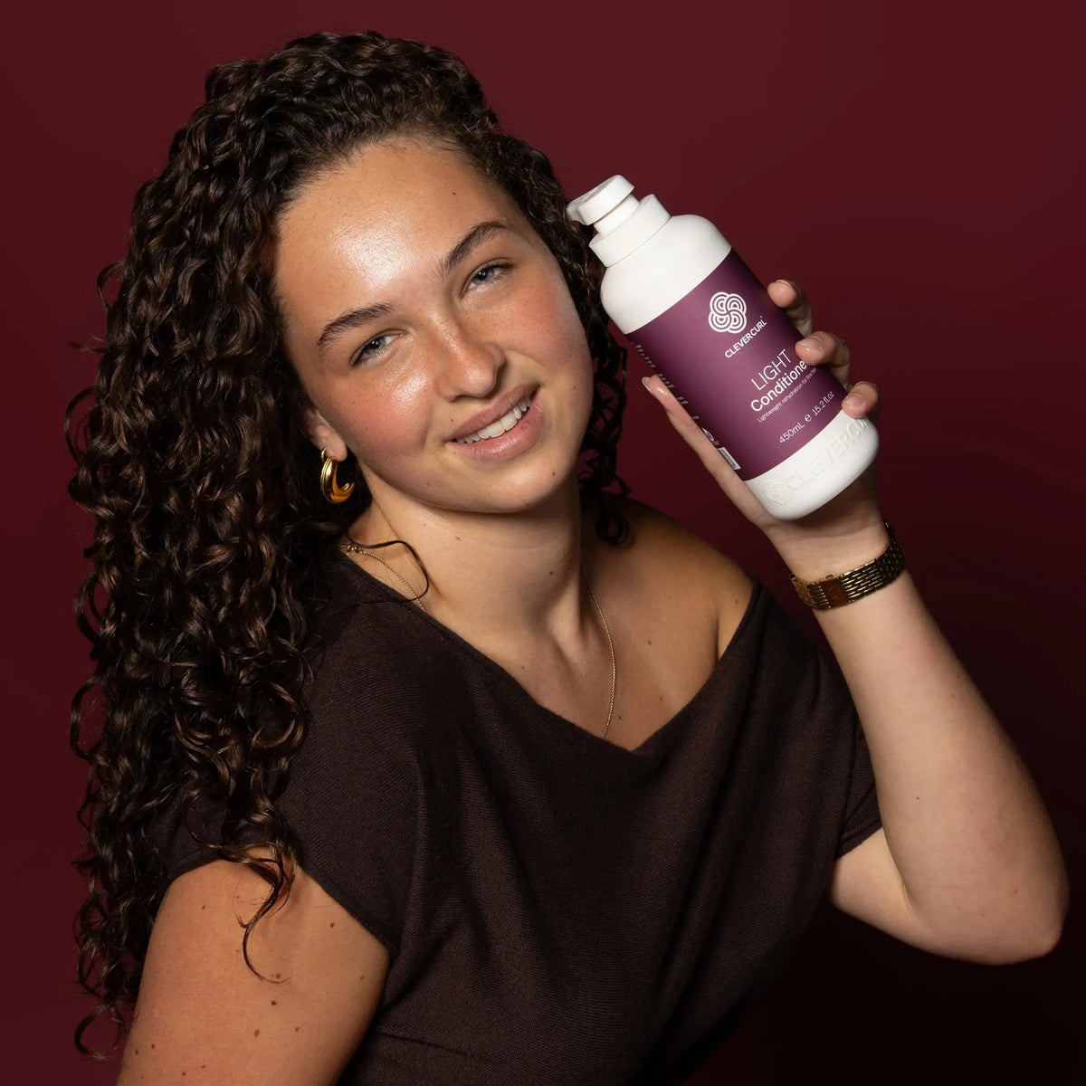 Clever Curl Cleanser Shampoo and Light Conditioner 450ml + Wonderfoam (3pc)