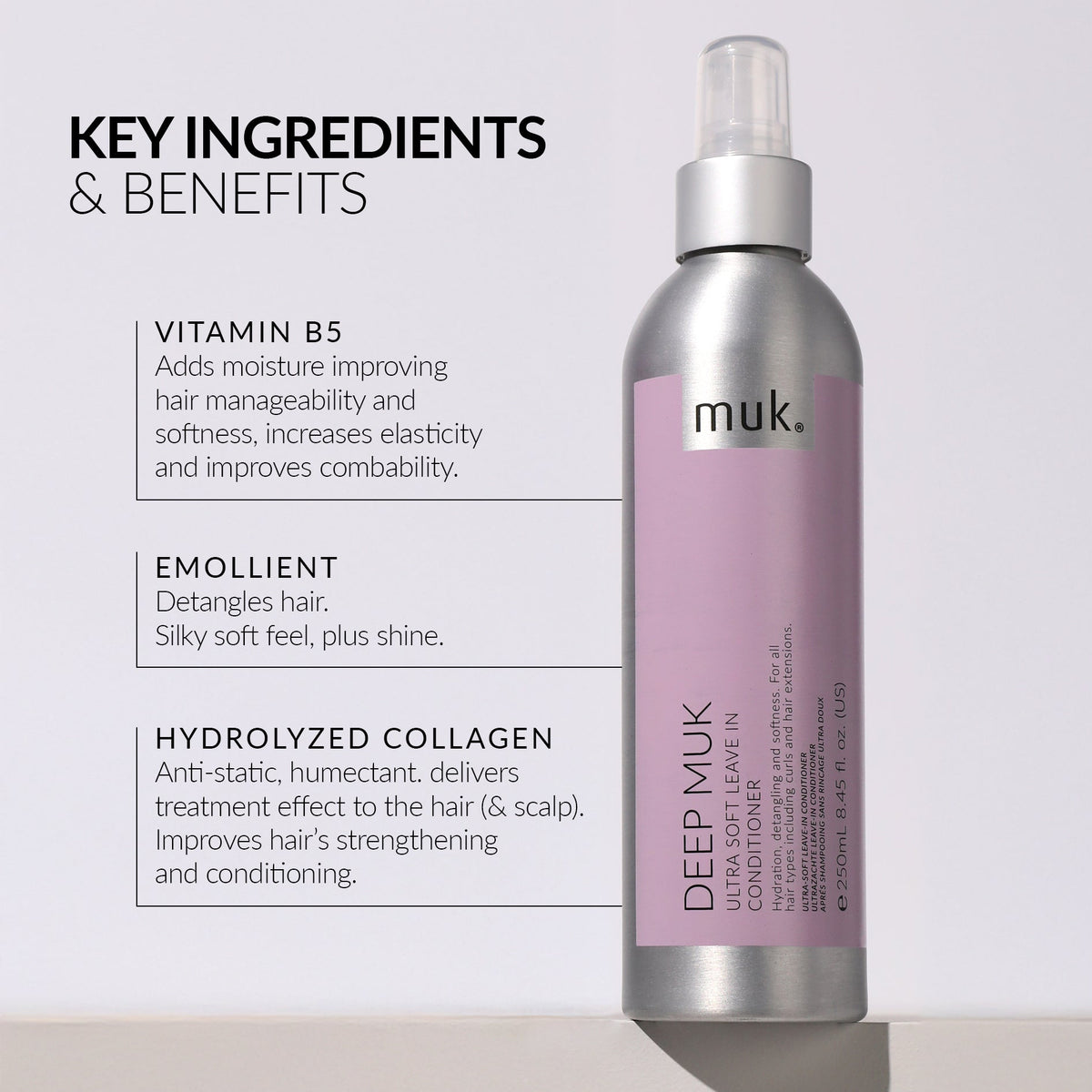 Muk Deep Ultra Soft Shampoo & Conditioner 1000ml + Treatment + Leave In (4pc)