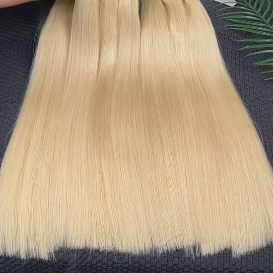 Blonde Coloured Vietnamese Super Double Drawn Straight 100% Human Hair Bundles 100g