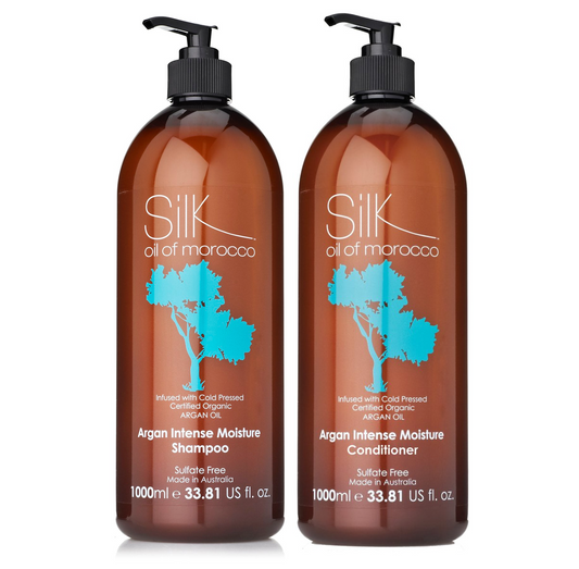 Silk Oil of Morocco Argan Intense Moisture Shampoo and Conditioner 1000ml