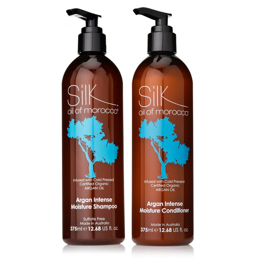 Silk Oil of Morocco Argan Intense Moisture Shampoo and Conditioner 375ml