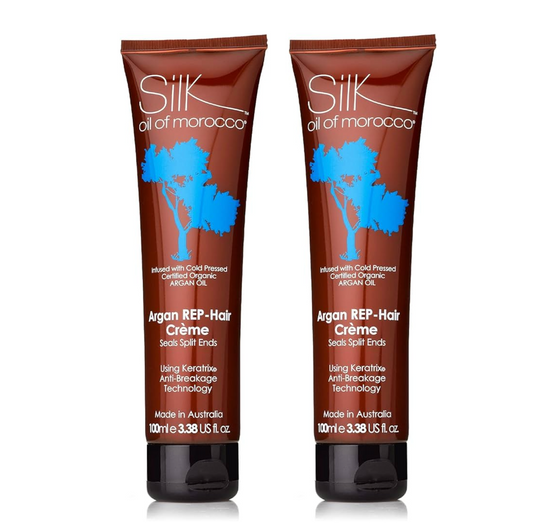 Silk Oil of Morocco Argan Rep Hair Creme 100ml Duo